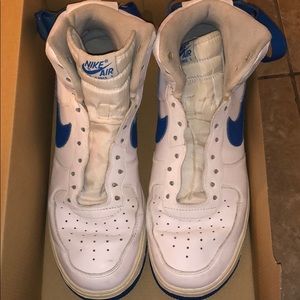 Men’s High Top White and Blue  Nike AF 1’s